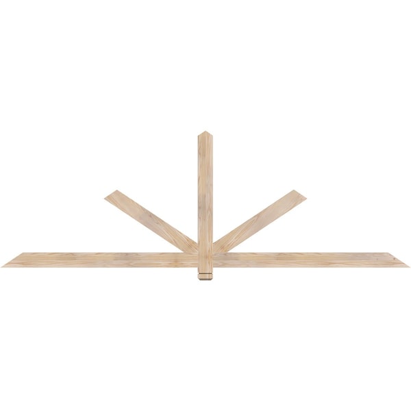 Ekena Millwork Kennewick Smooth Timber Gable Bracket, Douglas Fir, 96"W x 32"H x 1 1/2"D x 3 1/2"F, 8/12 Pitch GBW096X32X0204KEN00SDF - main